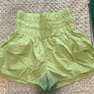 Free People Green High Waist Shorts